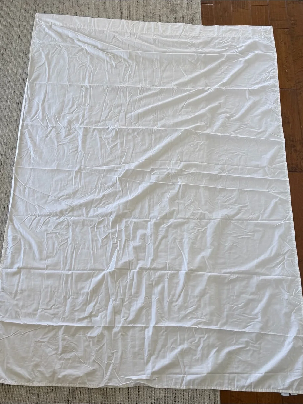 Wrinkle-Free Sateen Bed Sheet and Fitted Sheet Twin XL, White, The Company Store
